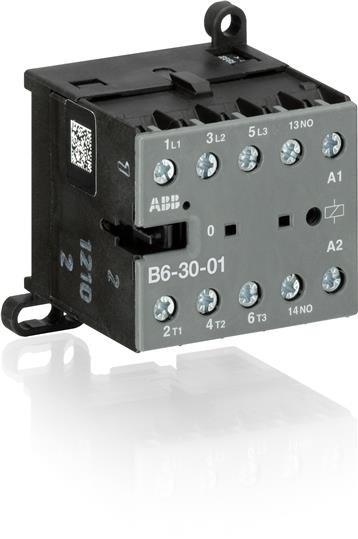 ABB B 6-30-01 Миниконтактор 9A 400В 3НО сил.конт. 1НЗ доп.конт. катушка 42V AC