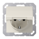 JUNG Штепсельная розетка SCHUKO 16A 250V~ с крышкой слоновая кость