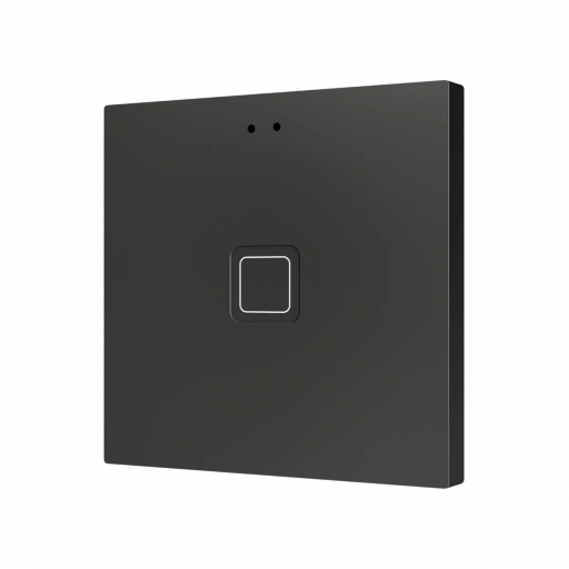 ZVITR1A Сенсорный переключатель1 кнопка антрацит с RGB-подсветкой Zennio Tecla RGB 1 PC-ABS
