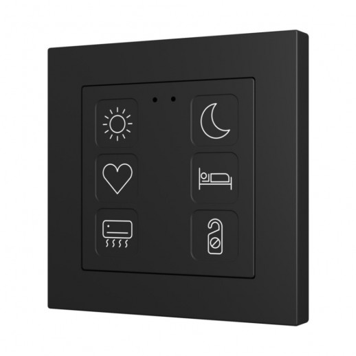Выключатель сенсорный KNX, с подсветкой клавиш, 55х55мм Zennio Tecla 55 X1/X2/X4/X6