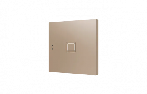 ZVITR1C Сенсорный переключатель1 кнопка шампань с RGB-подсветкой Zennio Tecla RGB 1 PC-ABS