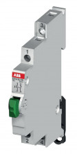 ABB E215-16-11D Кнопка без подсветки зеленая на DIN-рейку
