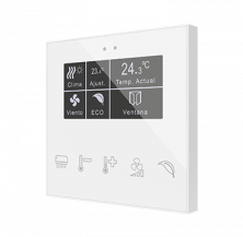 Контроллер комнатный KNX, c экраном 2.4 дюймов и датчиком влажности Zennio Flat Display v2