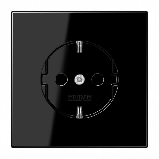 JUNG Штепсельная розетка SCHUKO 16A, 250V~, чёрный