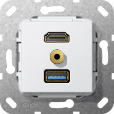 Gira Разъем HDMI,USB3.0A,M гнездо