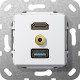 Gira Разъем HDMI,USB3.0A,M гнездо