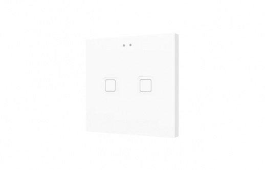 ZVITR2W Сенсорный переключатель 2 кнопки белый с RGB-подсветкой Zennio Tecla RGB 2 PC-ABS 