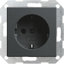 Gira S-55 Антрацит Розетка с/з