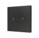 ZVITR2A Сенсорный переключатель 2 кнопки антрацит с RGB-подсветкой Zennio Tecla RGB 2 PC-ABS 