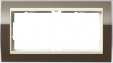 Gira Event Clear Коричневый/Крем.глянц. Рамка 2-ая без перегородки