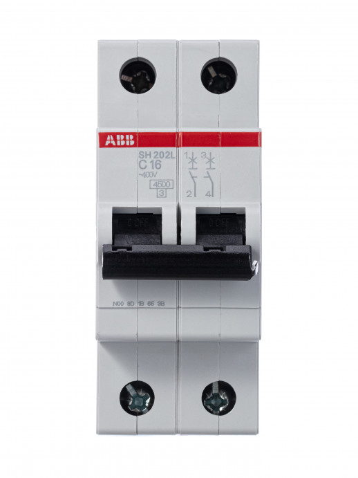 ABB Выключатель автоматический 2-пол. SH202L C16