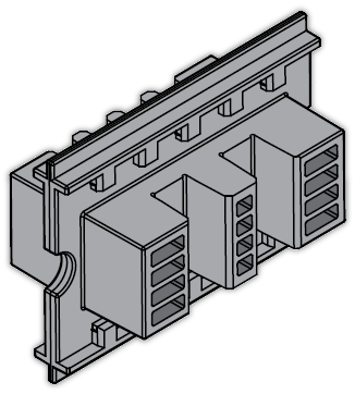ABB Держатель шины медной L=75мм (24шт)