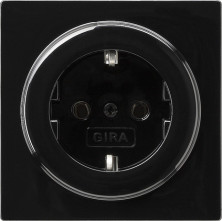 Gira S-Color Черный Розетка с/з