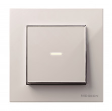 ABB SKY Альпийский белый Клавиша для 1-клавишных выключателей/переключателей/кнопок с линзой подсветки
