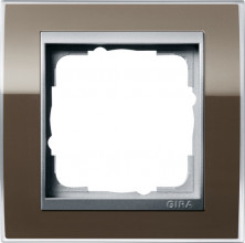 Gira Event Clear Коричневый/Алюминий Рамка 1-ая