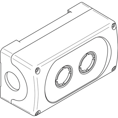 ABB MEP-2-0 Корпус кнопочного поста на 2 элемента пластиковый