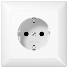 JUNG SCHUKO®-розетка 16 A / 250 B ~ с защитой от детей, белая