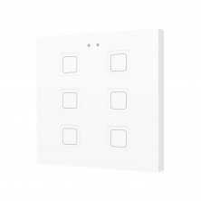 ZVITR6W Сенсорный переключатель 6 кнопок белый с RGB-подсветкой Zennio Tecla RGB 6 PC-ABS