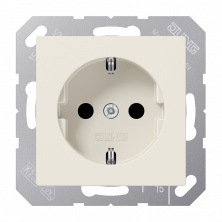 JUNG Штепсельная розетка SCHUKO 16A 250V~ с защитой от детей слоновая кость