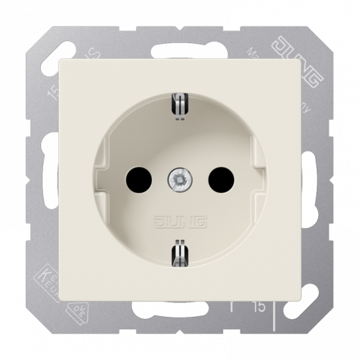 JUNG Штепсельная розетка SCHUKO 16A 250V~ с защитой от детей слоновая кость