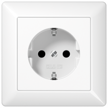 JUNG SCHUKO®-розетка 16 A / 250 B ~, белая