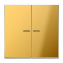JUNG Клавиша для KNX кнопки с окошком, 2 группы металл имитация золота