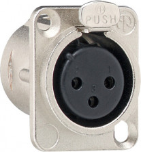 Gira Штепсельный разъем XLR (фланцевая розетка 3 контакта) D-серия
