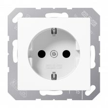 JUNG Штепсельная розетка SCHUKO 16A 250V~ с защитой от детей белая