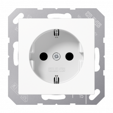 JUNG Штепсельная розетка SCHUKO 16A 250V~ белая