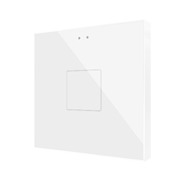 Zennio ZVIF1V2GW Выключатель сенсорный KNX Flat 1 V2, 1-кнопочный, LED индикация, цвет: Белый, оттенок: Глянцевый